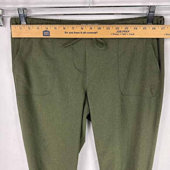 Albion Size Large Jetsetter Jogger Pants Sage Green Zip Ankle Pockets Travel - Picture 7 of 10